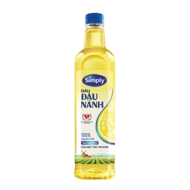 Thùng 12 chai Dầu Đậu Nành Simply Cao Cấp 1L Date Mói - Giá tốt cho quán ăn
