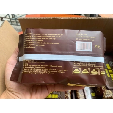 Thùng 12 Gói Khăn Ướt Bao Sái Ban Thờ Tâm An 80 Tờ Hương Trầm Quế 55.507 VND