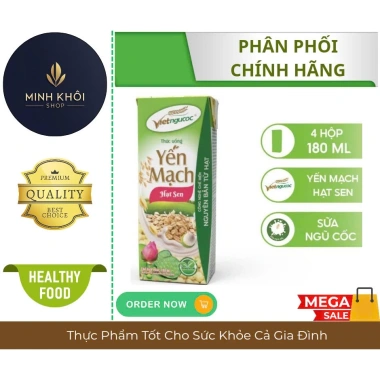 Thùng 12 Lốc (48 Hộp) Ngũ Cốc Uống Liền Yến Mạch Hạt Sen 180ml - Giá giảm 385.000 VNĐ 7