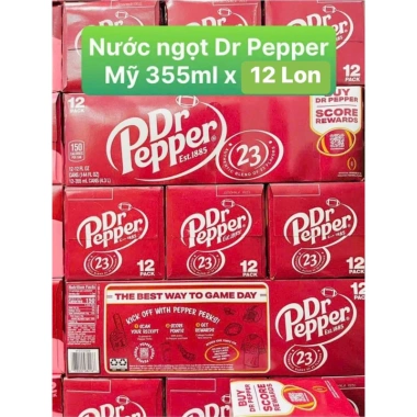 Thùng 12 lon Dr Pepper Mỹ 355ml - Vị Nguyên Bản, Cherry, Dâu Kem, Cream Soda - Giá ưu đãi 600k 9 Thùng 12 lon Dr Pepper Mỹ 355ml - Vị Nguyên Bản, Cherry, Dâu Kem, Cream Soda - Giá ưu đãi 600k 9