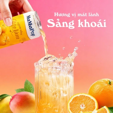 Thùng 12 lon MaMaPop Bưởi Hồng sparkling 320ml – Giàu Vitamin C, giá chỉ 299.000₫ 5