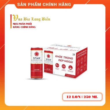 Thùng 12 Lon Star Kombucha Lựu Đỏ 250ml – Thức Uống Lên Men Tự Nhiên, Giảm Giá 384k, Tốt Cho Sức Khỏe