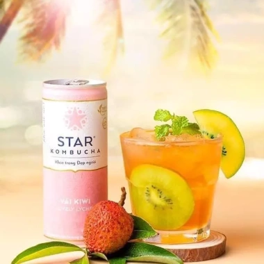 Thùng 12 lon Star Kombucha mix Tết 250ml Trà lên men tiêu hoá, sức khỏe 390.000đ