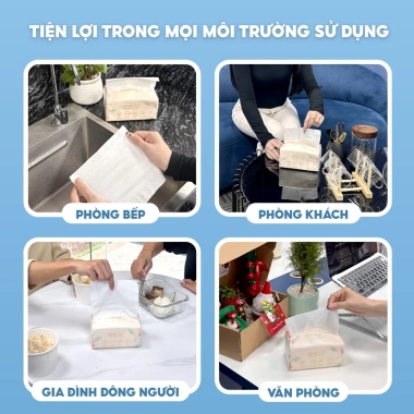 Thùng 15 bịch giấy sương mai TopGia 460 tờ 4 lớp mềm mịn, siêu dai, thấm hút - 111.000đ