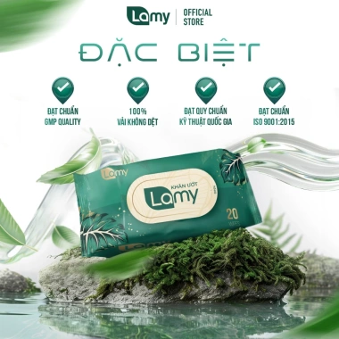 Thùng 20 gói khăn ướt Lamy cao cấp cho bé 20 tờ, không cồn, không parabens, giá ưu đãi 104.000 VND 4 Thùng 20 gói khăn ướt Lamy cao cấp cho bé 20 tờ, không cồn, không parabens, giá ưu đãi 104.000 VND 4
