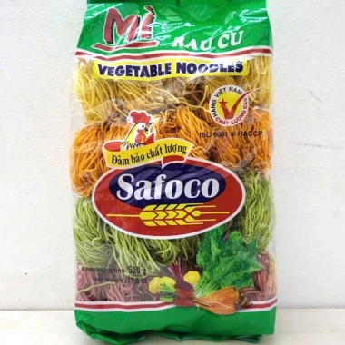 Thùng 20 gói Mì rau củ sợi nhỏ 500g SaFoco Noodles đa màu, giá ưu đãi 736.500₫ 2