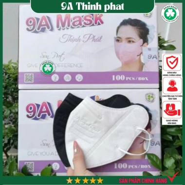 Thùng 200 Cái Khẩu Trang 9A Thịnh Phát - 5 Lớp, Che Toàn Mặt, Chống Nắng, Ngăn Khói Bụi - Giá 93.7k