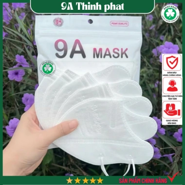 Thùng 200 Cái Khẩu Trang 9A Thịnh Phát - 5 Lớp, Che Toàn Mặt, Chống Nắng, Ngăn Khói Bụi - Giá 93.7k