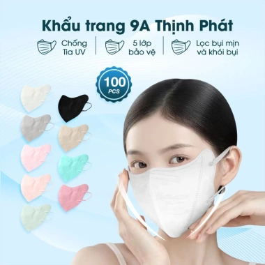 Thùng 200 Cái Khẩu Trang 9A Thịnh Phát 5 Lớp Kháng Khuẩn Chống UV Mặt To - 139k 2