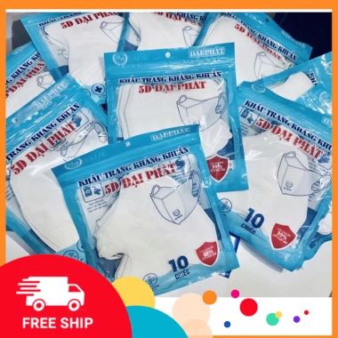 Thùng 200 chiếc khẩu trang 5D Đại Phát Nhật Anh 3 lớp kháng khuẩn, kháng nước, chống bụi mịn – Giá chỉ 25.000₫