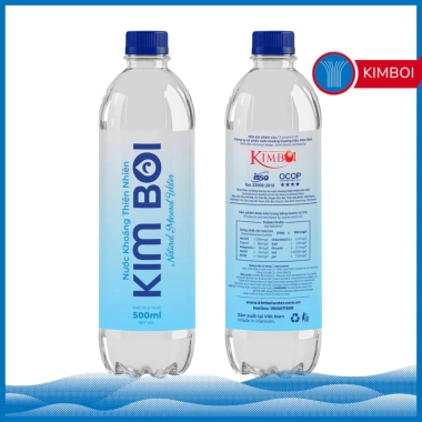 Thùng 24 chai 500ml Nước khoáng thiên nhiên Kim Bôi - Giá 110.000, suối nguồn Hòa Bình