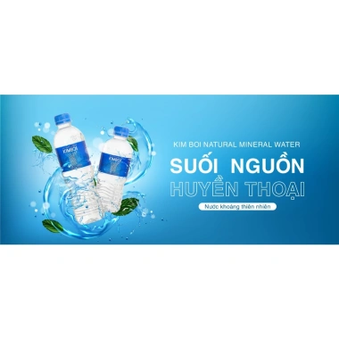 Thùng 24 chai 500ml Nước khoáng thiên nhiên Kim Bôi - Giá 110.000, suối nguồn Hòa Bình
