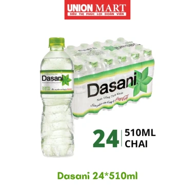 Thùng 24 chai Dasani 510ml - Nước khoáng tinh khiết, giảm giá 18% chỉ 82.000₫