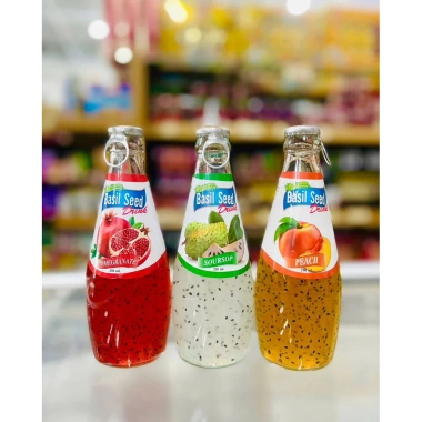 Thùng 24 chai Nước Hạt É Basil Seed 290ml - Giải khát trái cây tự nhiên, chai thủy tinh, giá ưu đãi 480.000₫ 8 Thùng 24 chai Nước Hạt É Basil Seed 290ml - Giải khát trái cây tự nhiên, chai thủy tinh, giá ưu đãi 480.000₫ 8