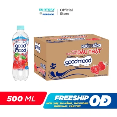 Thùng 24 chai Nước Uống Vị Dâu Goodmood 450ml - SALE 3.3 Giá 198.000 VNĐ 2