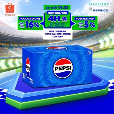 Thùng 24 Chai Pepsi 390ml Có Gaz - Giảm Giá Sốc 172k: Nước Ngọt Giải Khát