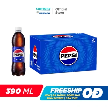 Thùng 24 Chai Pepsi 390ml Có Gaz - Giảm Giá Sốc 172k: Nước Ngọt Giải Khát