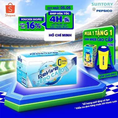 Thùng 24 chai Revive Nước điện giải 450ml Không Calo Không Đường - Giá chỉ 231.000₫