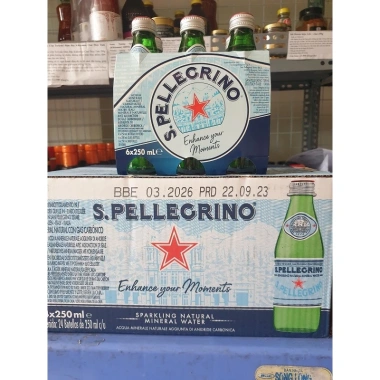 Thùng 24 chai San Pellegrino Glass 250ml nước khoáng có gas Italia 860.000đ