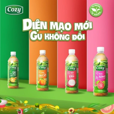 Thùng 24 chai Trà Đào Sả Uống liền Cozy – Hương vị mát, giá ưu đãi 185.000₫