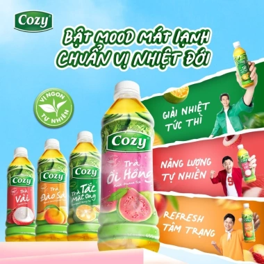 Thùng 24 chai Trà Đào Sả Uống liền Cozy – Hương vị mát, giá ưu đãi 185.000₫ 4 Thùng 24 chai Trà Đào Sả Uống liền Cozy – Hương vị mát, giá ưu đãi 185.000₫ 4