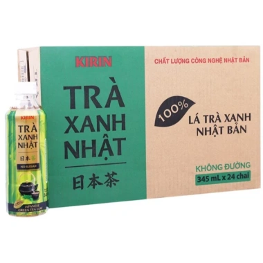 Thùng 24 Chai Trà Xanh Nhật Kirin 345ml Không Đường Giá Ưu Đãi 265.000 VNĐ