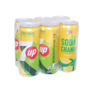 Thùng 24 lon 7UP Soda Chanh Không Calo 320ml - Giá chỉ 85.000đ, giảm mạnh