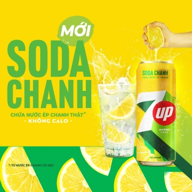 Thùng 24 Lon 7UP Soda Chanh Không Calo - Không Đường, Giá ưu đãi 226.000₫