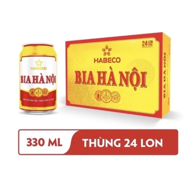 Thùng 24 lon bia Hà Nội 330ml - Giá siêu rẻ 192k, mua nhiều giảm hơn