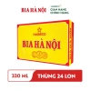 Thùng 24 lon Bia Hà Nội 330ml - Giảm 20% chỉ 360.800₫, Vị tươi mát, Dễ bảo quản