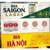 Thùng 24 lon Bia Hà Nội, Bia 333, Bia Sài Gòn 330ml HABECO - Giá chỉ 346.000đ