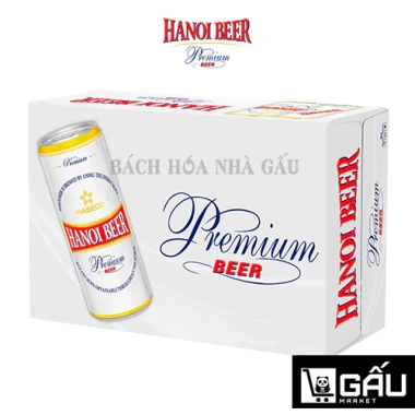 Thùng 24 Lon Bia Hà Nội Premium 330ml - Giá ưu đãi 381.700₫, hương vị thơm ngon, tiết kiệm