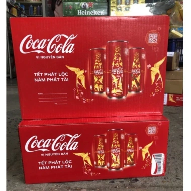 Thùng 24 lon Coca Cola 235ml - Đóng trống sốc 5 lớp, không móp méo, chỉ 202.500 VND