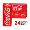 Thùng 24 lon Coca Cola 320ml Giá ưu đãi 245.000 VND vị nguyên bản tươi mát, tiện lợi