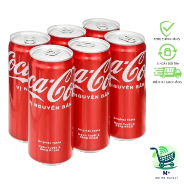 Thùng 24 lon Coca Cola 320ml Vị Nguyên Bản Giá ưu đãi 244.000 VND 2