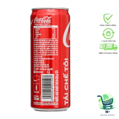 Thùng 24 lon Coca Cola 320ml Vị Nguyên Bản Giá ưu đãi 244.000 VND 4