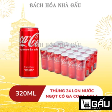 Thùng 24 lon Coca Cola 320ml/235ml - Giá ưu đãi 206.000đ (Giảm từ 247.200đ)
