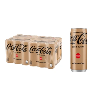 Thùng 24 Lon Coca-Cola Zero 320ml - Không Đường, Không Calo, Giá chỉ 269.000 VND