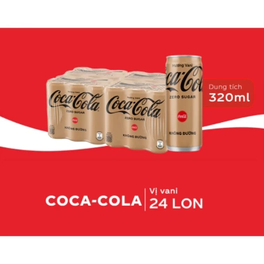 Thùng 24 Lon Coca-Cola Zero 320ml - Không Đường, Không Calo, Giá chỉ 269.000 VND 9 Thùng 24 Lon Coca-Cola Zero 320ml - Không Đường, Không Calo, Giá chỉ 269.000 VND 9