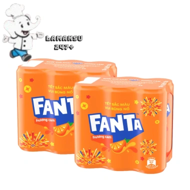 Thùng 24 Lon Fanta 320ml Hương Cam Nước Ngọt Vị Cam Mát, Chính Hãng, Giá 57.000₫