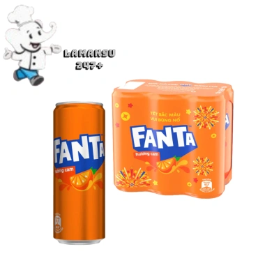 Thùng 24 Lon Fanta 320ml Hương Cam Nước Ngọt Vị Cam Mát, Chính Hãng, Giá 57.000₫