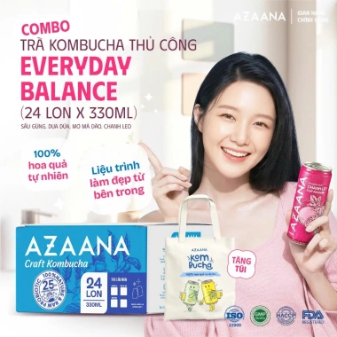 Thùng 24 lon Kombucha Azaana mix vị 330ml Trà lên men tự nhiên giá ưu đãi 787.200đ 2 Thùng 24 lon Kombucha Azaana mix vị 330ml Trà lên men tự nhiên giá ưu đãi 787.200đ 2