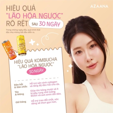 Thùng 24 lon Kombucha Azaana mix vị 330ml Trà lên men tự nhiên giá ưu đãi 787.200đ