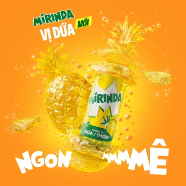 Thùng 24 Lon Mirinda Dứa 320ml - Nước Ngọt Gaz Giải Khát, Giảm Giá 225k