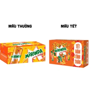 Thùng 24 lon Mirinda Mix xá xị và soda kem cam 320ml - Giá ưu đãi 190.000 VND 4