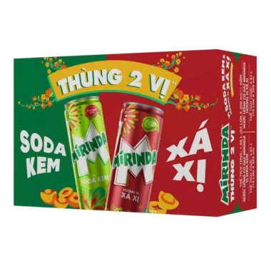 Thùng 24 lon Mirinda Mix xá xị và soda kem cam 320ml - Giá ưu đãi 190.000 VND 6