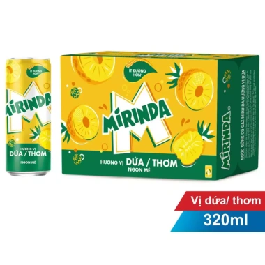 Thùng 24 lon Mirinda Mix xá xị và soda kem cam 320ml - Giá ưu đãi 190.000 VND 9