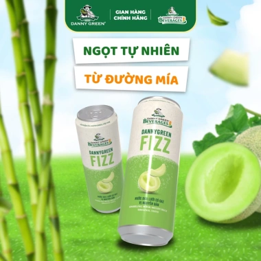 Thùng 24 Lon Nước ép Dưa Lưới Gaz DANNYGREEN Fizz 320ml Giá chỉ 115.000đ