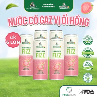Thùng 24 Lon Nước Ép Ổi Hồng Có Gaz DANNYGREEN 330ml - Giá 105.000 VND (Giá gốc 132.300)