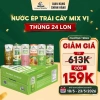 Thùng 24 Lon Nước Ép Tươi DannyGreen - Dưa Lưới Ổi Hồng Trà Chanh Dứa, Giá 380k